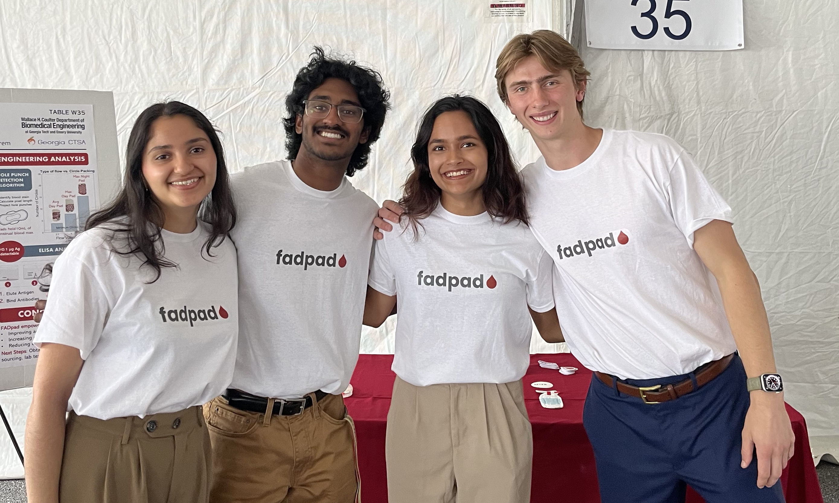 The FADpad team, from left, Netra Gandhi, Girish Hari, Rhea Prem, and Ethan Damiani. (Photo Courtesy: FADpad)
The FADpad team, from left, Netra Gandhi, Girish Hari, Rhea Prem, and Ethan Damiani. (Photo Courtesy: FADpad)